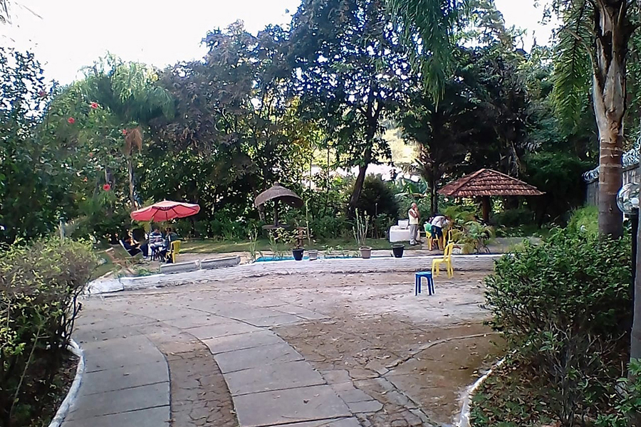 Jardim e área externa